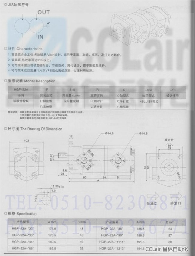 HGP-22A系列雙聯齒輪泵產品與技術方案解析